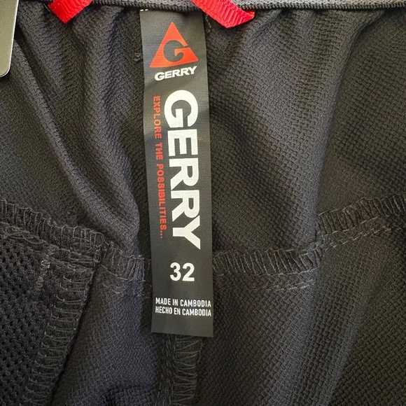 Gerry Men's Tech Shorts, Inseam 9 Inches, Waist 32, Black, NWT - Picture 9 of 13